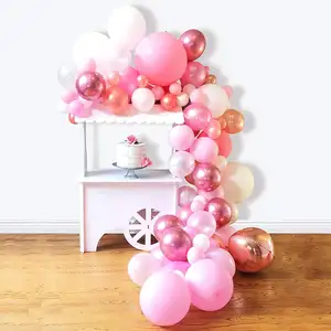 पर्यावरण के अनुकूल गुलाबी गुब्बारा कट्टर शादी गोद भराई गुब्बारा कट्टर के लिए माला माला किट जन्मदिन की पार्टी सजावट