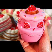Lot de jouets Squishies Kawaii Jumbo à remontée lente en PU souple, modèles Hamburger, Popcorn, Gâteau, Crème glacée, Donut, anti-stress à presser pour filles