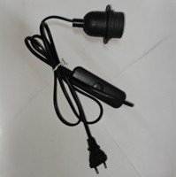 Cordon d'alimentation à deux broches standard européen VDE, interrupteur à intensité variable, support de lampe E27, AC 220V, 10%, garantie de 2 ans, éclairage intérieur