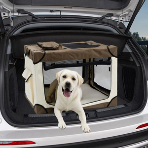 Oxford taşınabilir evcil hayvan seyahat çantası büyük kapasiteli katlanabilir köpek sandık fermuar kapatma katı desen kediler köpekler için nefes taşıyıcılar - Product Image 6