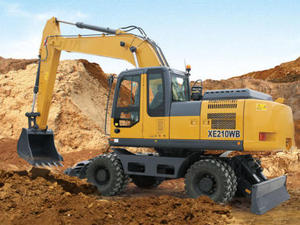 Excavadora de Alta Velocidad con Ruedas y Largo Alcance, 20700 kg, Cucharón de 0.5 m³, XE210WLL para Trabajos en Pendientes - Product Image 3