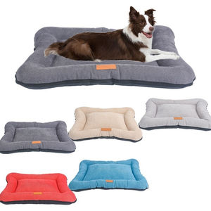 Cama moderna de invierno de pana sólida para mascotas con cojín extraíble lavable antideslizante con cremallera portátil para gatos y perros - Product Image 1