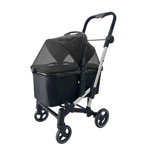 รถเข็นสัตว์เลี้ยงพร้อมที่ถอดออกได้ <span class=keywords><strong>ibiyaya</strong></span> รถเข็นสัตว์เลี้ยงสั่งทําพิเศษหรูหรา 4 ล้อรถเข็นสัตว์เลี้ยงสุนัขขนาดเล็ก - Product Image 5