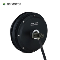 QSMOTOR 4000W 205 55H V3 Moteur de moyeu BLDC à rotor externe, double axe, étanche IP54, frein à disque, patins de 200 mm, Nouveau pour