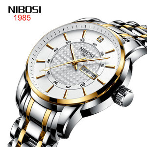 Reloj Deportivo Casual Luminoso para Hombre - Moda Coreana, Correa de Acero Negra y Dorada, Resistente al Agua, Tres Subesferas, Seis Agujas, Reloj de Cuarzo - Product Image 1