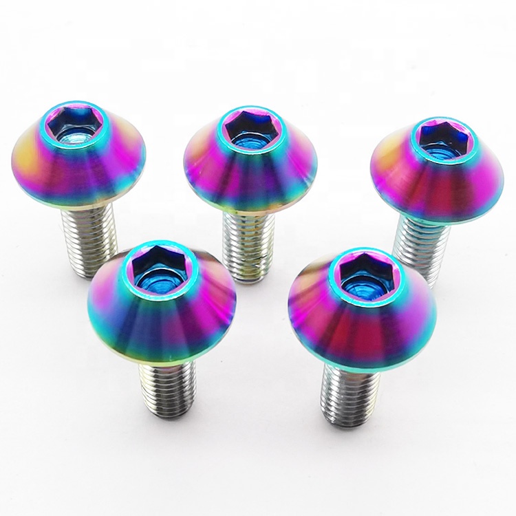 Anodizing umbrella head titanium bolts m6