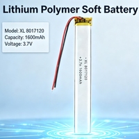 Batterie souple au lithium polymère XL8017120 3,7 V 1600 mAh, cellule Li-po rechargeable pour bande LED et batterie externe