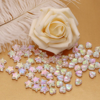 Offre Spéciale 100 pièces 9mm coeur breloques et 11mm étoile perles pour la fabrication de bijoux Bracelets colliers boucles d'oreilles porte-clés