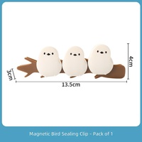 MIXWARES Clip de scellage alimentaire magnétique, support aimanté pour réfrigérateur en forme d'oiseau mignon, pour le rangement des collations, du café et des épices dans la cuisine