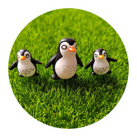 Figurine en résine pingouin miniature en plastique pour jardin féerique mousse terrariums maison de poupée décoration