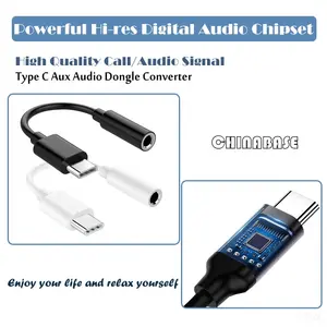 USB C الرقمية إلى 3.5 مللي متر الإناث محول مقبس سماعة الرأس نوع C Aux محول صوت ل باد الهاتف الذكي