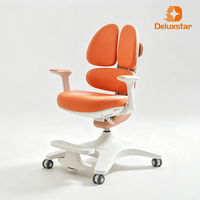 Chaise d'apprentissage ergonomique pour enfants avec accoudoirs rotatifs et hauteur de siège réglable avec base robuste pour chambre d'enfant