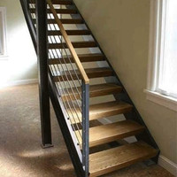 Prix le plus bas Chine Escaliers de conception d'escalier intérieur de haute qualité Maison moderne Cas d'escalier droit flottant