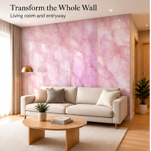 MORLENX Pink Marble Wallpaper Peel and Stick Self Adhesive PVC ...