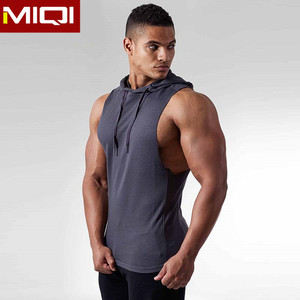 Ginnastica Maschile Senza Maniche Allenamento Hoodies di Sport Logo Personalizzato Per Il Fitness Traspirante Mens Sport Palestr - Product Image 3