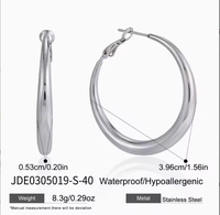 Boucles d'oreilles créoles rondes Gaovo classiques en acier inoxydable plaqué or 14K, 40mm et 65mm, géométriques, creuses, polies, simples et élégantes pour femme