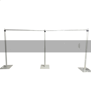 Janelove tùy chỉnh đám cưới Backdrop Rèm đứng Vòng Tròn Ống treo lên cho tường Nhôm Tự làm ống 3m x 3m treo lên có thể điều chỉnh Backdrop - Product Image 4