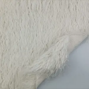 White fox imitation faux fur fabric by the meter 