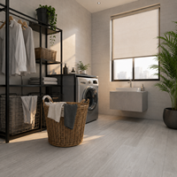Láminas de Suelo Vinílico de PVC, Aspecto de Madera SPC, Núcleo Rígido, Capa Ignífuga, Base IXPE, Acabado Mate, Venta al Por Mayor Comercial de Fábrica