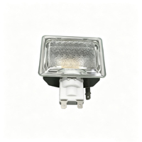 Lampe de four résistante aux hautes températures E14 220V 15W 300C en céramique, acier inoxydable et verre 55x70mm