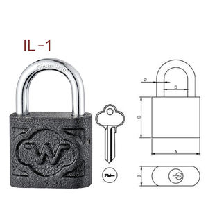 Candado abierto recto de hierro fundido resistente al corte de marca personalizada para prevención de robos en venta al por menor - Product Image 5