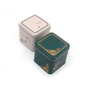 Металлические банки для чая, сахара, кофе с индивидуальным логотипом, квадратные жестяные контейнеры для специй и чая - Product Image 3