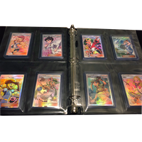 Álbum de Tarjetas Personalizado de 3 Anillos para Almacenamiento Deportivo, Páginas de Plástico y Cuero PU, Carga Superior