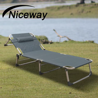 Chaise longue pliante portable en métal pour la plage, la terrasse, le jardin et les hôtels – Vente en gros