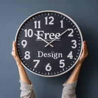 Jam dinding dunia bepergian dengan merek Logo kustom, hadiah suvenir unik tidak berdetik senyap untuk kantor rumah atau wisatawan