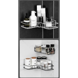 Étagère d'angle moderne pour salle de bain d'hôtel, support de rangement autoportant sans perçage pour toilettes, idéal pour les voyages transfrontaliers - Product Image 4