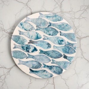 Sous-verres artisanaux en nacre très demandés, décoration de table de luxe pour la maison, les restaurants, les hôtels et les bureaux, en vente. - Product Image 6