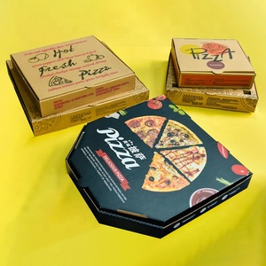 Food Grade Pizza Box Custom Printed 6 7 8 9 10 11 12 Inch Pizza Boxes Wholesale With Your Own Logo