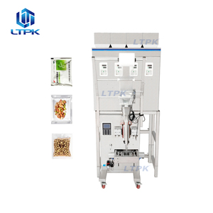 Pesadora automática de alimentos multicabezal, película de cuatro cabezas/plástico/máquina de papel para granos, cacahuetes, cereales, bolsita de té, embalaje para pequeñas empresas - Product Image 1
