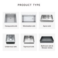 Tophome UM3218A Évier de cuisine moderne fait main décoratif à double bac en acier inoxydable brossé nano, accessoire facile à installer