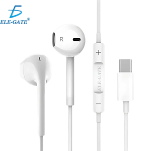 หูฟัง ELE-GATE แบบ Type C พร้อมไมโครโฟน เสียงสเตอริโอ สำหรับโทรศัพท์มือถือ - Product Image 1