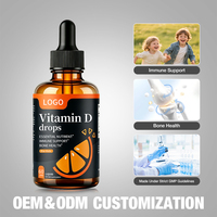 Gouttes de vitamine D pour enfants en marque privée, un complément alimentaire liquide essentiel pour la santé immunitaire et osseuse