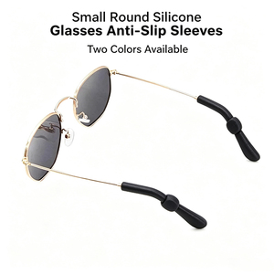 Accessori per Occhiali, Piccoli Cuscinetti Antiscivolo in Silicone Rotondi per Aste, Due Opzioni di Colore per Prevenire lo Scivolamento degli Occhiali - Product Image 1