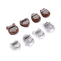 Wholesale 8 Keys Mini Acrylic & Wooden Kalimba Thumb Piano Orff Musical Percussion Instrument for Kids Playing and Performance