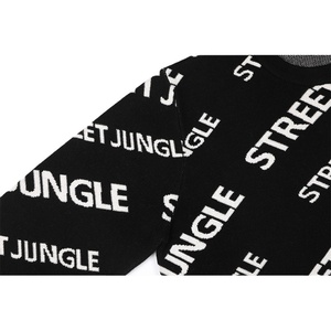 Pull personnalisé avec logo pour homme, fabricant OEM, pull jacquard décontracté, tricot d'hiver, col rond, pull en coton tricoté, pull personnalisé - Product Image 4