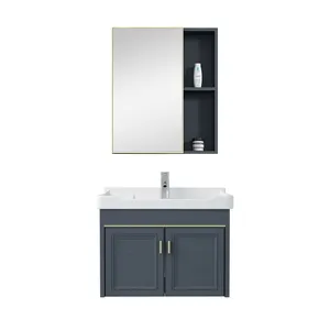 Wandmontage Moderne Luxe Basin Sink Smart Spiegelkast Led Met Spiegel Badkamermeubel Set, Toilet Vanity Badkamermeubel