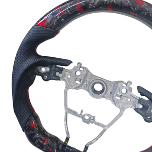 พวงมาลัยคาร์บอนไฟเบอร์สีแดงแบบฟอร์จ สำหรับอัพเกรด Toyota <span class=keywords><strong>Camry</strong></span> รุ่นที่ 8  แบบ OEM พวงมาลัยสปอร์ตแบบกำหนดเอง - Product Image 5