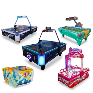 Lifun 2-Player Kids &amp; Adult Arcade Air Hockey <strong>Table</strong> <strong>Game</strong> Machine Indoor Coin Operated Acrylic Metal Construction 4-Piece Pushers - Product Image 5