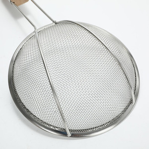 Stainless Steel <b>Strainer</b> With Wooden Handle Fine <b>Mesh</b> For Kitchen Use - Product Image 3
