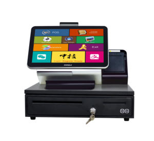 चीन सभी एक 15.6 इंच डुअल टच स्क्रीन पॉस मशीन रेस्तरां कैश रजिस्टर - Product Image 2