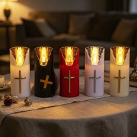 Bougies LED électroniques les plus vendues pour le commerce extérieur, bougies décoratives pour les églises européennes et américaines, lumières décoratives d'Halloween