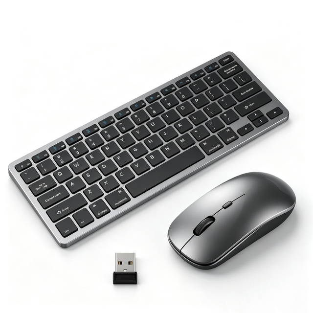 Tri-Mode 2.4G+BT Wireless Keyboard Mouse Combo 78-Key Rechargeable Set for PC Tablet Laptop
