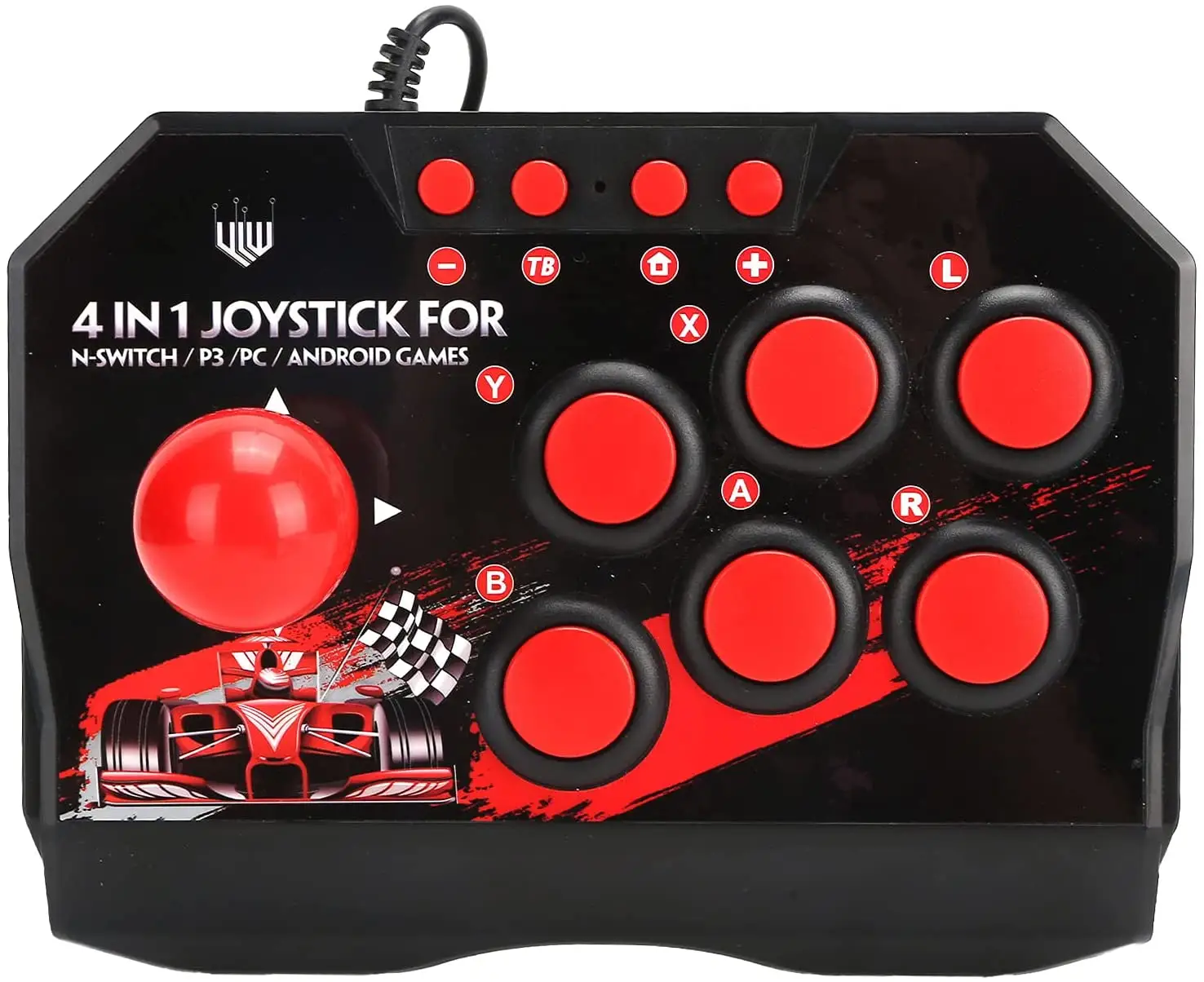 Arcade Fight Stick 4 in1 Universal Retro Joystick Arcade-Spiele Zubehör für Switch/PC/PS3 Android-Spiel