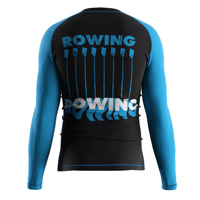 Rashguard de Rame Personnalisé, Coupe Ajustée, Extensible, Anti-Frottement, Respirant pour Équipes de Sports Nautiques