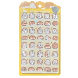 Wholesale Eco-Friendly Customized Size Sticker <b>Sheet</b> 3D Relief Sculpture Letter Pattern Stickers Toys Cute Waterproof Crystal - Product Image 1