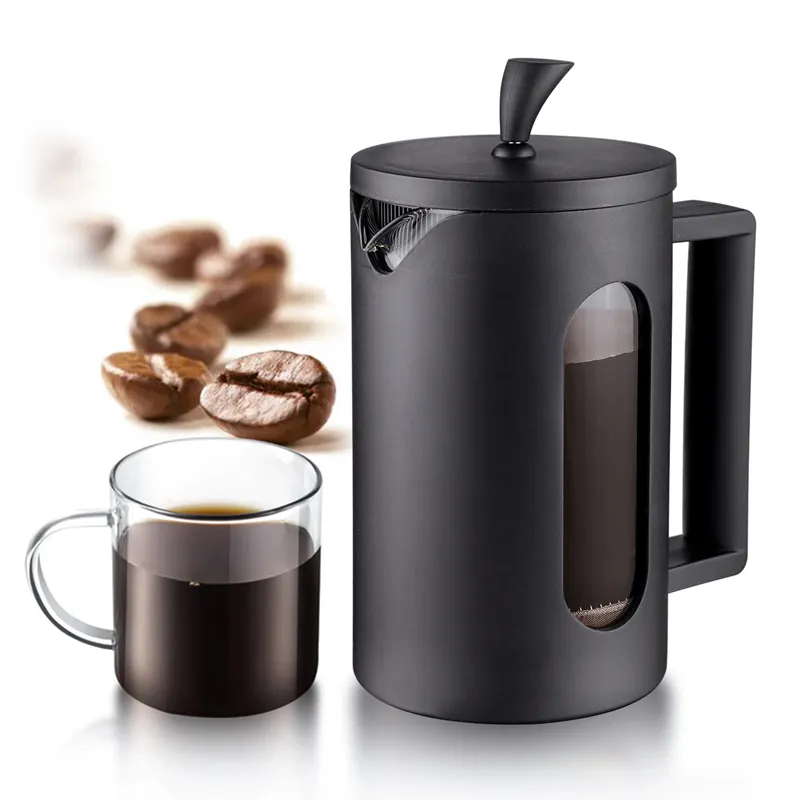 BPA Free French Press Kaffee-und Tee maschine 21 Unzen, verdickte Borosilikatglas-Kaffee presse mit 4 Filters ieben